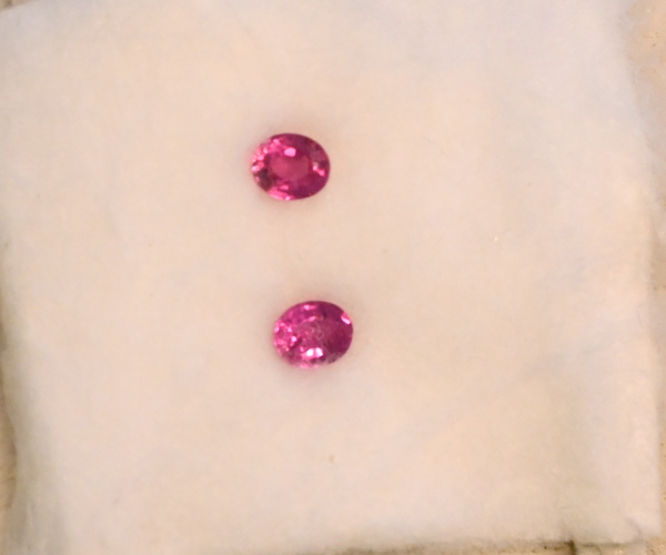 ruby ear ring