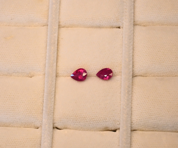 ruby ear ring
